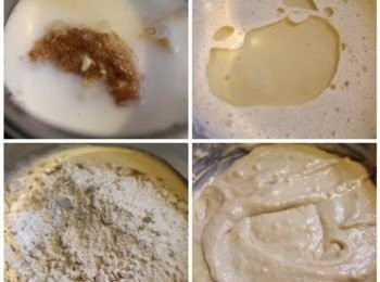 step1: 雞蛋布丁與鮮奶用果汁機打成液狀 ** 布丁可用"市售"可靠品牌的雞蛋布丁, 或自己做的蒸布丁