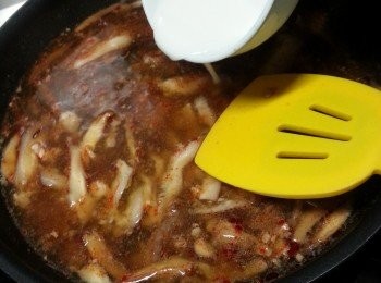 step11: 轉大火落以開溶的豆粉水