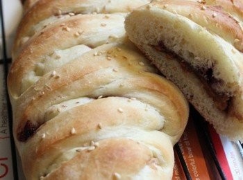 step7: 花生醬藍莓辮子麵包