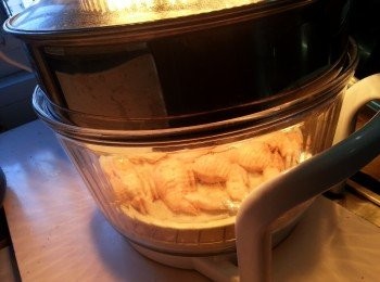 step6: 預熱220c3分鐘用加高圈低架,先波10分鐘,反轉再波8分鐘