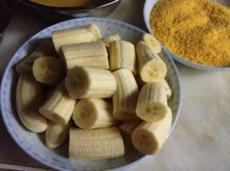 step1: 香蕉切段，一根切成3段