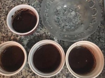 step21: 接著放一點水先將所有的可可粉拌溶化