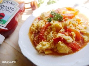 step6: *好吃滑嫩的蕃茄炒蛋，不加太白粉水一樣有勾芡口感喔~