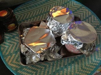 step5: 用錫紙包好，隔水大火/入蒸爐蒸15-20分鐘，視乎杯子既高度，蛋既厚度。