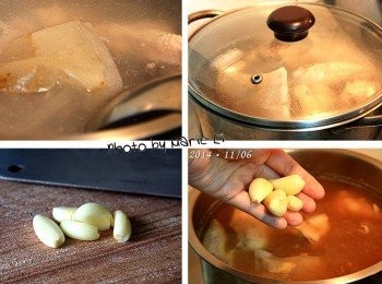 step3: 將《竹寶珍雞》放進深鍋中加入適量的水
以大火煮至湯滾後放進《肉骨茶包》轉中火悶煮約40分鐘
起鍋前丟進些許蒜瓣再悶煮10分鐘完成
灑上些許鹽拌勻，即可熄火上桌

超好喝的道地肉骨茶湯頭
搭上《全家農牧行》的竹寶珍雞
湯鮮味美，肉質Q彈結實
真得很好吃唷！！！