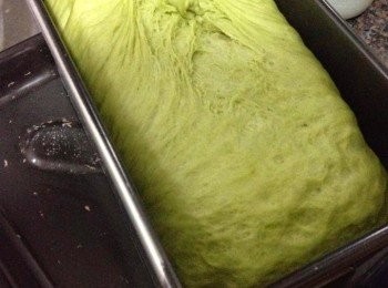 step11: 將麵團稍為向中間排齊, 頭尾也向中間排一下，然而倒轉收口向下放入吐司模中央。蓋上吐司模蓋, 然後進行第二次發酵直至2倍大。