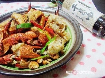 step6: 簡單味美三寶炒螃蟹就完成囉。