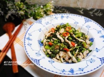 step6: 6.開胃下飯的【雪菜炒肉絲】就完成囉。

雪菜經過乾炒ˊ它的特殊風味和香氣才能徹底釋放出來ˊ
雖然多道手續ˊ但風味口感都會大大不同呦ˊ試試看吧~