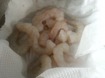 step2: 用廚房紙索乾水份