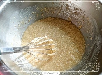 step2: 將檸檬汁+豆奶混合均勻後，再倒入「1」中攪拌