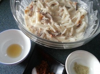 step7: 將所有材料及調味料加入拌勻