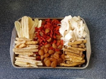 step1: 將乾材料洗淨、