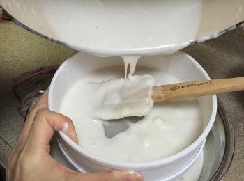 step5: 將粉漿過篩