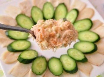 step7: 再以湯匙舀入盤中間