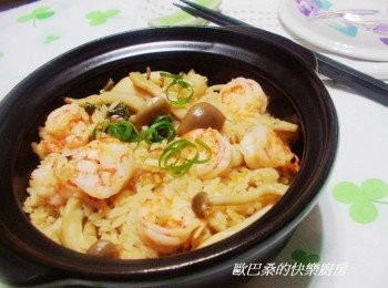 step6: 美味又方便的雙菇蝦仁炊飯就完成囉。