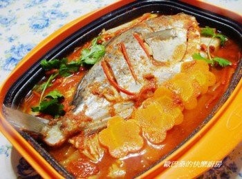 step8: 簡單輕鬆也沒油煙ˊ快速就完成紅咖哩酸辣花鯧魚囉~