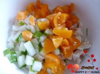 step4: 蔬果也切丁