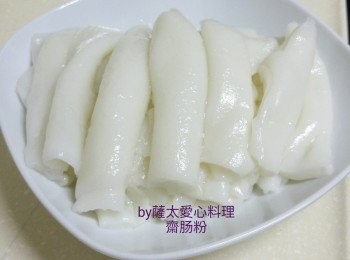 step6: 不加蝦米及蔥花，即成齋腸粉。