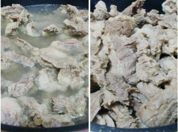 step2: 步驟2牛肉可許選擇牛腩或牛腱ˊ先川燙去除血水雜質備用 (牛腩較軟嫩油脂較多ˊ牛腱較有口感)
