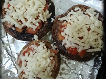 step4: 6) 加上 Parmesan 芝士後入焗爐

7) 焗大約15分鐘