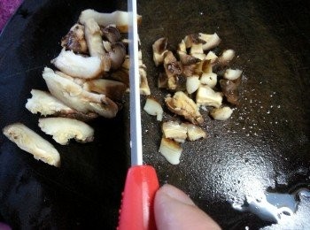 step6: 冬菇浸軟切粒