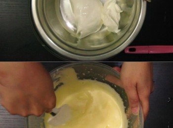 step14: 放涼後加入Mascarpone Cheese用刮刀壓拌均勻