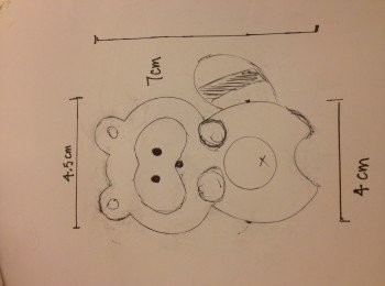 step17: 先畫一個浣熊草圖。