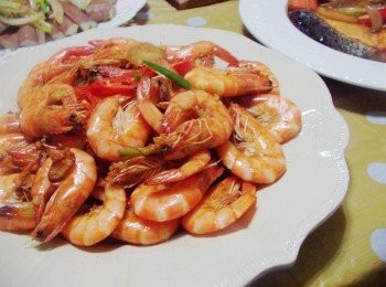 step6: 讓人胃口大開的爆蝦就完成囉~~