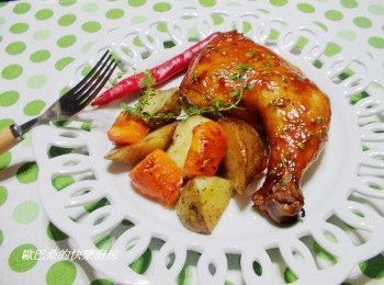 step4: 完成取出擺盤再灑上少許百里香葉即可