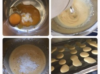 step2: 將粟粉倒入(步驟1)，輕輕拌勻。