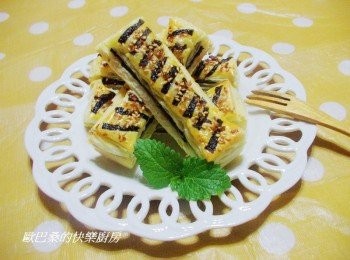 step7: 吃膩甜口味點心ˊ來點鹹香好滋味ˊ好讚。 來自大海的恩惠ˊ元本山海苔ˊ 美味營養ˊ好吃好運用ˊ試試看哦~