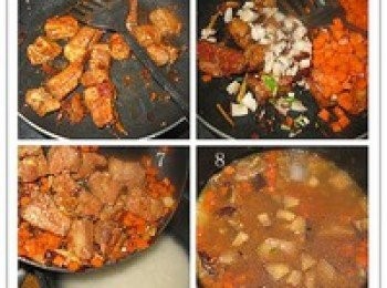 step5: 煎至兩面金黃，加入生薑蔥蒜，幾粒冰糖，生抽，少許老抽上色
