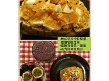 step7: 再吃一碟水果，和打一杯蔬果汁，就是營養均衡的早餐囉！