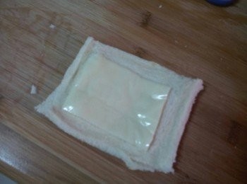 step3: 放上一片起司片