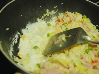 step6: 最後下蛋白，拌勻即成！