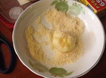 step8: 收口後印上椰絲