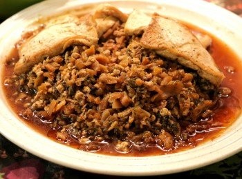 step11: 然後淋在豆腐上即可。