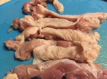 step2: 切成約1公分條狀