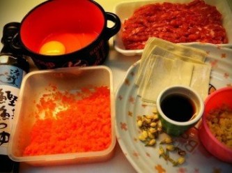 step1: 將材料備妥,紅扁豆蒸熟