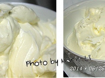 step7: 把做好的《義式蛋白霜》裝進洗淨乾燥的器皿中
以保鮮膜包覆起來放冷藏冰至少兩個小時備用

短時間不使用的話可以冰冷凍
要使用時取出來下層冷藏一個晚上即可~

沒想到第一次做《義式蛋白霜》就成功
過程雖然煩索，帶些困難與忐忑
不過這些都是通往成功之路的代價
當品嘗到成果之後會發現辛苦真的是值得的~

知道我要拿這些蛋白霜來做什麼嗎？
請靜待分曉吧！！ ^_^