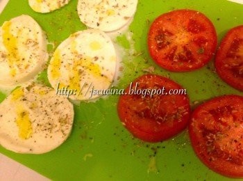 step2: 灑上橄欖油。