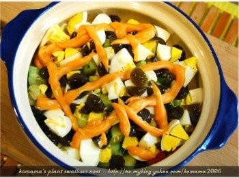 step9: 最後淋上適量的千島沙拉醬，相互拌勻後，放入冰箱冷藏一個小時。