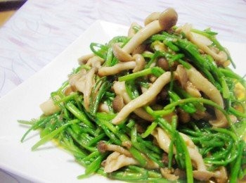 step6: 好吃下飯的沙茶水蓮鴻喜菇就完成囉~