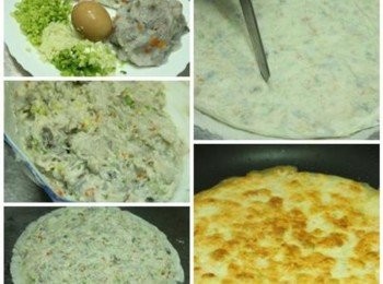 step1: 事前準備: 蝦仁用食物調理機打成泥備用, 紅蘿蔔蒸熟切末