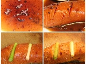 step1: 將花椒粒放入鍋中, 乾鍋烘炒至聞到香氣. 再與<span class="group_2">醃料</span>材料攪拌均勻