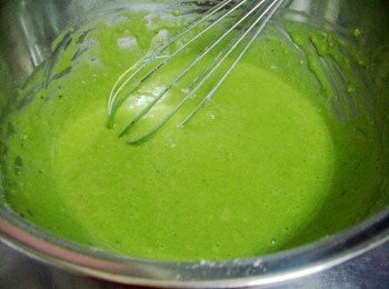 step4: 攪拌過程儘量確實快速,避免麵粉產生筋性影響口感)完成靜至一旁備用