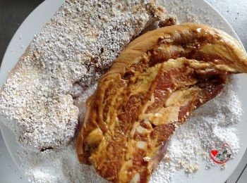 step2: 沾乾地瓜粉壓緊