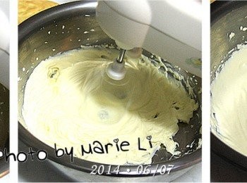 step6: ◎ B料：製作《鳳梨乳酪霜》

《卡夫菲力奶油乳酪》先放室溫等待充份回溫
軟化後才會比較好操作喔！

裝進大鋼盆，用電動打蛋器把它打散成乳霜狀