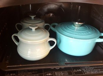 step6: 將燉盅放入水波爐，以140度SUPERHEAT STEAM模式，燉40分鐘即可。