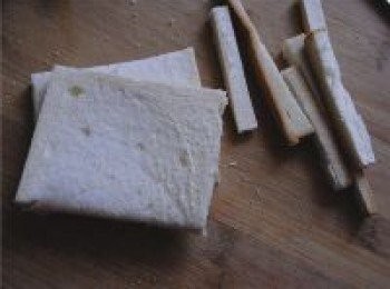 step2: 吐司去掉外邊。